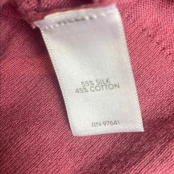 J. Jill Rose Silk Cotton Blend Long Sleeve Top Women’s Size XS - Picture 6 of 7